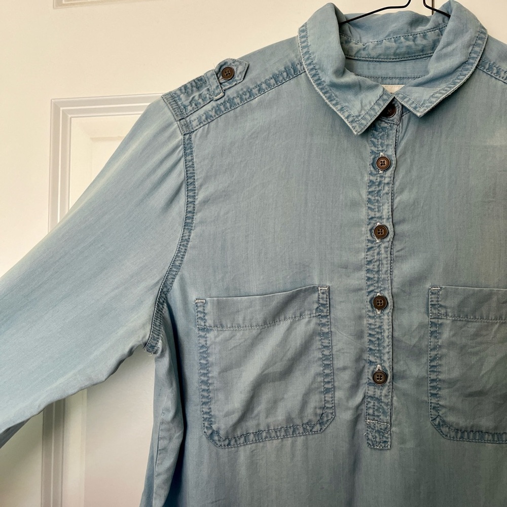 Light Wash Denim Shirt Dress – Soft Girl / Casual
